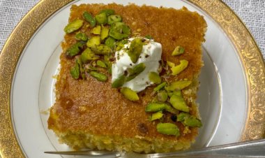 Glutensiz Portakallı Bademli Revani Tarifi