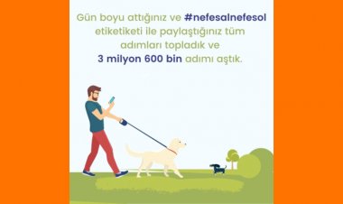 ‘Nefes Al Nefes Ol’ Projesine 3 Milyon 600 Bin Adım Bağışı