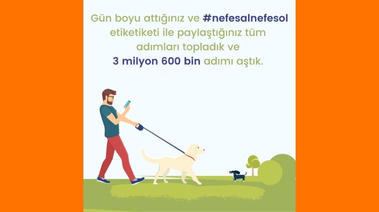 ‘Nefes Al Nefes Ol’ Projesine 3 Milyon 600 Bin Adım Bağışı